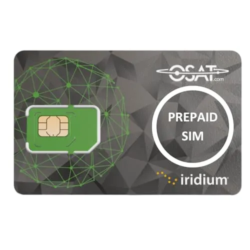 OSAT Iridium Satellite Prepaid-SIM-Karte für Extreme 9575, 9555, 9505A, GO! - Online-Aktivierung und Aufladungen - Keine Aktivierungsgebühr