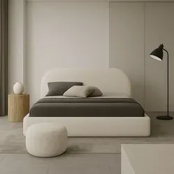 GUTTO Polsterbett MOON Beige 90x200 – Elegantes Design mit Boucle-Stoff - Entdecken Sie das GUTTO Polsterbett MOON in Beige, das mit seinem stilvollen Boucle-Stoff und robustem Holzrahmen Komfort und Eleganz in Ihr Schlafzimmer bringt. Perfekt für individuelle Anpassungen.