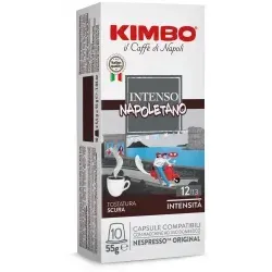 KIMBO INTENSO kompatible NESPRESSO Kaffeekapseln – 100 Stück - Genießen Sie 100 Kaffeekapseln mit intensivem Geschmack, perfekt für Ihren NESPRESSO Kaffeevollautomaten. Ideal für eine schnelle Zubereitung und unverwechselbaren Genuss.