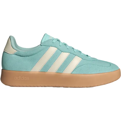 Sneaker ADIDAS SPORTSWEAR "BARREDA" Gr. 40 – Sportlicher Look in Semi Flash Aqua - Sneaker für Herren, inspiriert von Tennis-Archiven. Strapazierfähiges Obermaterial aus Leder und Synthetik mit Gummi-Cupsohle für optimalen Grip.