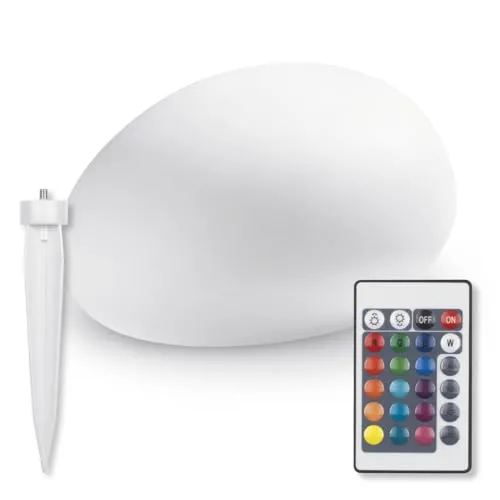 EASYmaxx LED Solarleuchte Deko-Stein - Dekorative Gartenleuchte mit Farbwechsel, ideal für Garten, Terrasse und Balkon. Akku-betrieben und mit Fernbedienung für einfache Handhabung.