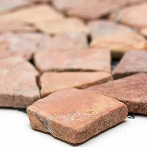 Marmor Bruch Naturstein Mosaikfliesen Poseidon Rossoverona