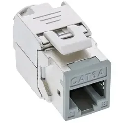 InLine Keystone RJ45 Buchse 8er Pack, geschirmt, Cat.6A, grau - Keystones & Verbindungsmodule, ideal für stabile Netzwerkanbindungen und hohe Datenübertragungsraten.