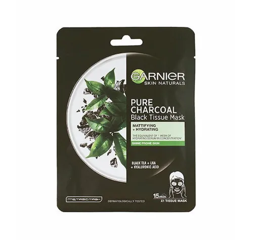 GARNIER Gesichtsmaske Haut Naturals Pure Charcoal Black Textile Mask