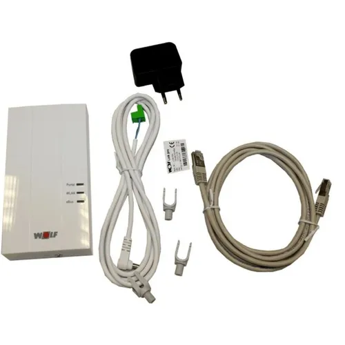 Wolf Schnittstellenmodul 2746366 LAN/WLAN Erweiterung - Smart Home Schnittstellenmodul für Heiz- und Lüftungsgeräte, ermöglicht Anbindung ans Smartset Portal und App, ideal für einfache Parametrierung.