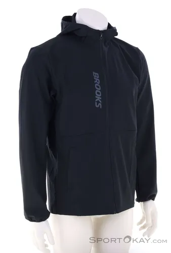 Brooks Herren Canopy Jacket – Ultraleichte Laufjacke in Schwarz - Die Brooks Canopy Jacket ist ultraleicht, winddicht und perfekt für aktive Tage. Mit atmungsaktivem Material und kompaktem Design schützt sie dich zuverlässig vor Wetterwechseln und sorgt für Bewegungsfreiheit.