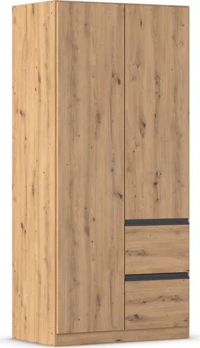 rauch COSTA Drehtürenschrank, 91 cm in Eiche Artisan - Drehtürenschrank mit grifflosem Design und Push-to-Open Funktion, ideal für platzsparende Aufbewahrung. Made in Germany für höchste Qualität und Langlebigkeit.