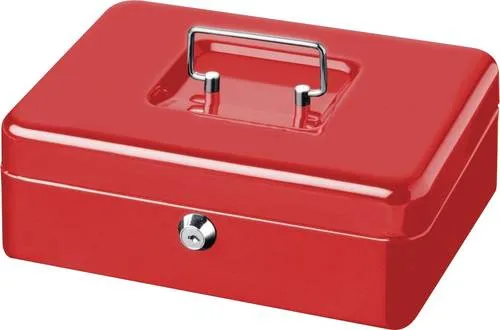 Burg Wächter MONEY 5025 Geldkassette Rot - Praktische Geldkassette mit kompakten Maßen (250 x 90 x 180 mm), ideal für die sichere Aufbewahrung von Bargeld und Wertsachen. Mit Hartgeldeinsatz für optimale Sortierung und 2 Schlüsseln im Lieferumfang.