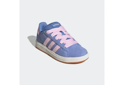 adidas Kinder Grand Court 00s Freizeitschuhe - Sneaker mit Skate-Vibes und Retro-Style, aus weichem Wildleder mit gepolsterter Zunge für maximalen Komfort – ideal für aktive Kids.