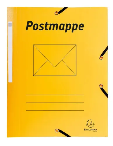 Exacompta 30x Postmappe A4 aus PP - Gelb - 55849B - Praktische A4 Postmappe aus robustem PP mit 3 Klappen und Gummizug für sicheren Halt. Ideal für Schule und Büro, in strahlendem Gelb mit Beschriftungslinien. Perfekt zum Organisieren Ihrer Unterlagen!