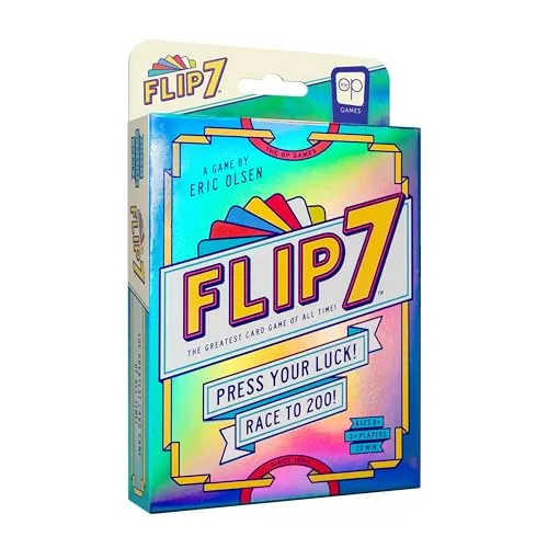 Flip 7 Kartenspiel – Kompaktes Familienspiel für 2-6 Spieler - Gesellschaftsspiel für 2-6 Spieler ab 8 Jahren, ideal für Reisen und spontane Spielrunden. Flip 7 bietet ein einzigartiges Spielprinzip mit Taktik und Risiko in einem kompakten Format.