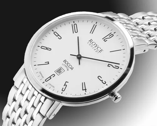 Boccia Herren Uhr 3605-02 Titan 42 mm - Armbanduhr aus Titan mit Saphirglas, klassischem Design und Datumsanzeige – ideal für stilbewusste Herren.
