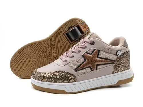 BREEZY ROLLERS Heelys 2-in-1 Rollschuhe - Sneaker mit Rollen für Kinder, atmungsaktives Synthetikmaterial und sportlicher Stil, ideal für Spaß und Bewegung – bitte mit Schutzausrüstung nutzen!