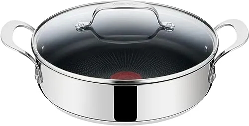 Tefal E320789 Servierpfanne 250mm - Hochwertige Antihaftbeschichtung, perfekt für alle Herdarten und energiesparend mit ThermoSpot Temperaturanzeige