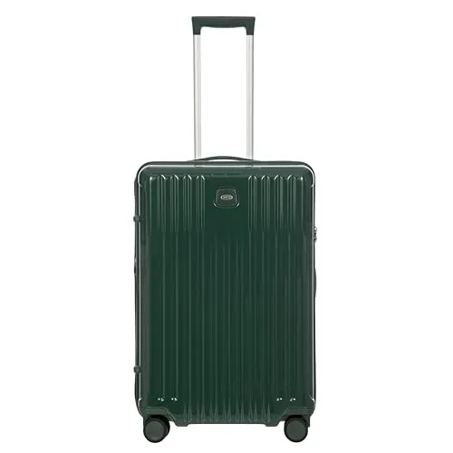 Bric's Positano 4 Rollen Trolley 69 cm - Grün - Hochwertiger Koffer mit 4 Rollen für müheloses Reisen, stilvolles Design und ideal für Kurztrips oder längere Reisen.