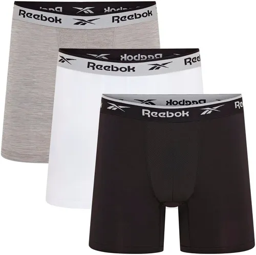 Reebok Men's Ainslie Boxer Shorts - Komfortable Unterwäsche im 3er Pack - Herren-Boxershorts, atmungsaktiv und dehnbar für optimalen Komfort bei allen Aktivitäten. Hält Sie trocken und bequem dank feuchtigkeitsableitendem Polyester.