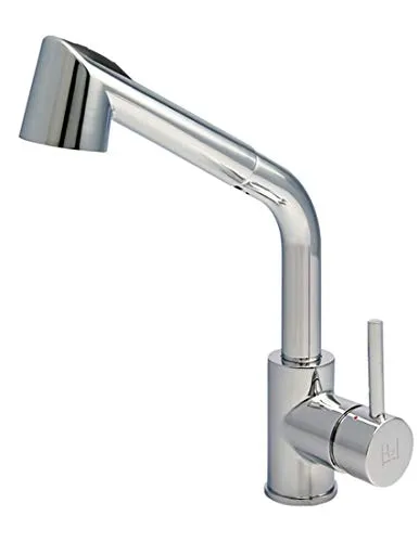 Küchenarmatur - Spültischarmatur Thalia | Mischbatterie mit Brausekopf | hoher Auslauf ausziehbar | Hochdruck | Chrom | Schwenkbar 360° | BURGTAL®