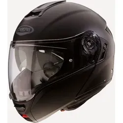 Caberg Levo Schwarz Matt Gr. S 55/56 - Vielseitiger Klapphelm - Motorradhelm mit kratzfestem Visier und integrierter Sonnenblende, ideal für flexibles Fahren als Integral- oder Jethelm.