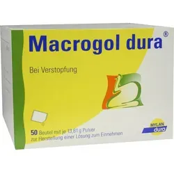Macrogol dura Pulver 50 St - Praktisches Pulver zur Unterstützung bei Verdauungsproblemen. Einfach in Wasser auflösen und genießen – ideal für die tägliche Anwendung.