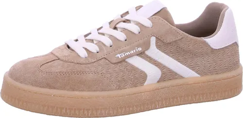 Tamaris Schnürer Damen sportlich beige, EU 38 - Damen-Sneaker mit innovativen COMFORT-Lining und TOUCH-IT Technologien für maximalen Tragekomfort und perfekte Anpassung – ideal für jeden Anlass.