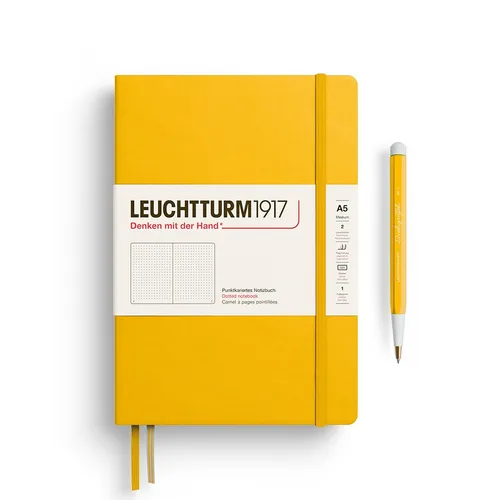 Notizbuch Medium (A5), Hardcover, 251 nummerierte Seiten, Sunflower, dotted