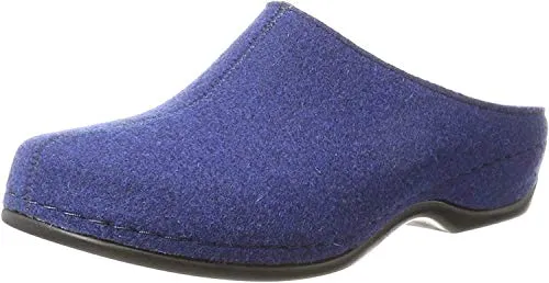 Berkemann Florina Damen Pantoffeln - Royalblau, 38 EU (5 UK) - Hochwertige Pantoffeln aus wärmendem Naturfilz mit anatomisch geformtem Wechselfußbett. Ideal für den täglichen Komfort und die Unterstützung beim Gehen.