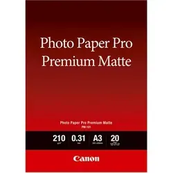 Canon Fotopapier PM-101 DIN A3 matt - 210 g/m², 20 Blatt für professionelle Ausdrucke mit perfekter Gradation und unempfindlicher Oberfläche