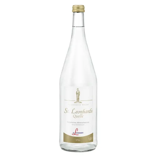 ST. LEONHARDS Mineralwasser STILL 1L - Erfrischendes Mineralwasser in praktischer 1L Flasche, ideal für unterwegs und besonders rein im Geschmack.