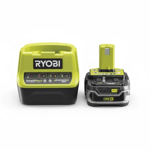 Ryobi Akku-Starterset (18 V) – Ideales Ladegerät für Ihre Werkzeuge - Ladegerät für Ryobi 18 V Akkus, sorgt für schnelle Ladezeiten und maximale Leistung Ihrer Werkzeuge.