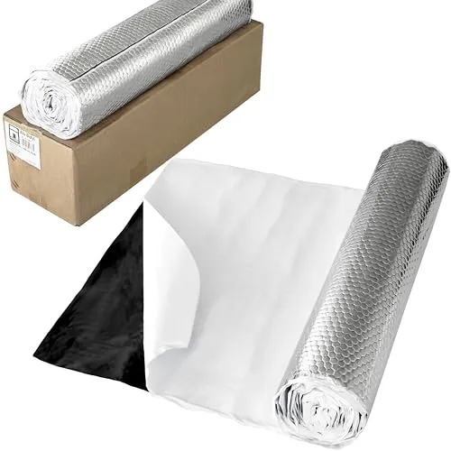 RECAMBO Alubutyl Dämmmatte (2mm, 50cm x 400cm) - Höchste Schalldämmung: Reduziert Straßenlärm, Vibrationen, Rasseln - Selbstklebendes Anti Dröhn & Bitumen-Ersatz - Perfekte Fahrzeugruhe