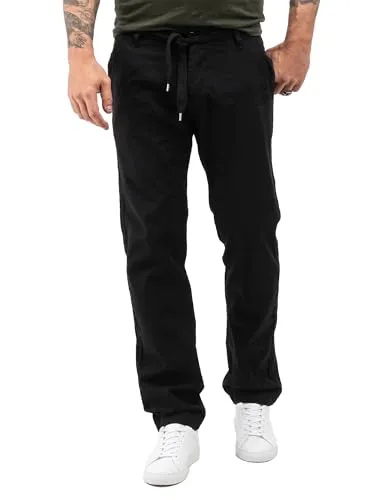 Rock Creek Herren Leinen-Optik Hose RC-2152 - Stylische Sommerhose in Leinen-Optik für maximalen Tragekomfort. Die Regular Fit Passform sorgt für eine bequeme Silhouette und ist ideal für jeden Figurtyp. Perfekt für entspannte Sommerlooks!