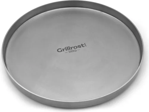 Edelstahl Grillplatte 40cm - Massiv & Vielseitig für Kohle- und Gasgrills - Grillplatten: Bereite komplette Gerichte direkt auf dem Grill zu! Die 4 mm dicke Edelstahlplatte speichert die Hitze optimal und überzeugt mit stilvollem Design für den Tisch.