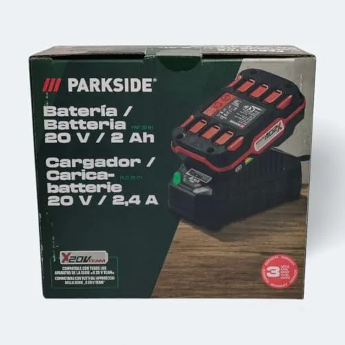 Parkside Akku 2 Ah 20 V + Ladegerät - Akku-Set mit Ladegerät für Parkside X 20 V Team, ideal für eine Vielzahl von Geräten und sorgt für kontinuierliche Einsatzbereitschaft.