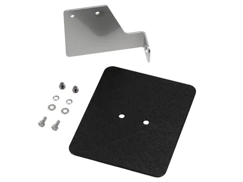Kennzeichenhalter aus Edelstahl, mit Unterlage aus ABS & Befestigungsmaterial -