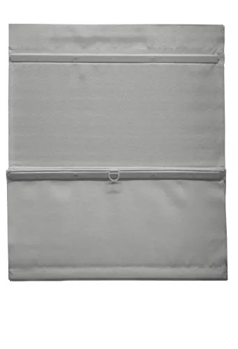GARDINIA EASYFIX Raff-Rollo - Verdunklungsrollo ohne Bohren - Raffrollo in Grau, 50 x 140 cm, höhenverstellbar durch magnetische Profile, einfach ohne Bohren zu montieren und lichtdurchlässig für optimalen Sichtschutz.