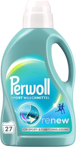 Perwoll Sportwaschmittel (27 Wl) - Waschmittel für Sportbekleidung, entfernt effektiv Schweißgeruch und verleiht Textilien einen frischen Duft – ideal für aktive Haushalte.