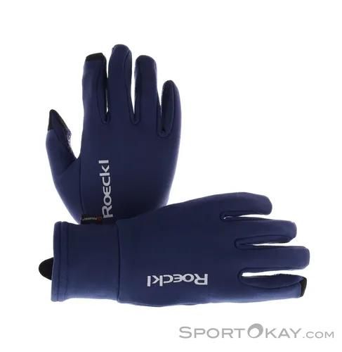 Roeckl Kailash navy blue (0590) 8,5 - Funktionale Outdoor Handschuhe - Unisex Outdoor Handschuhe aus Polartec Power Stretch Pro, TOUCHSCREEN-kompatibel und mit reflektierenden Elementen für mehr Sicherheit bei schlechten Lichtverhältnissen.