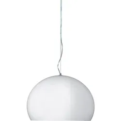 Kartell Small Fl/Y, Suspension Lamp - Weiß Undurchsichtig - Designerlampe von Ferruccio Laviani, hergestellt aus durchgefärbtem PMMA, inklusive 1 E27 15W LED-Lampe, perfekt für stilvolle Beleuchtung in jedem Raum.