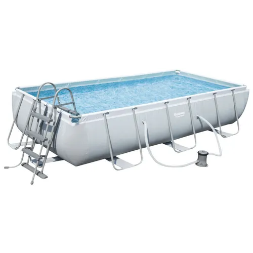Bestway Swimming Pool 404 x 201 cm Stahlrahmen mit Pumpe & Leiter Schwimmbecken