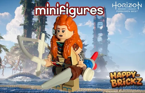 LEGO Minifigur Aloy mit Bogen - Horizon Forbidden West - LEGO (R) Komplette Sets & Packs, exklusive Minifigur von Aloy aus dem beliebten Spiel, ideal für Sammler und Fans der Horizon-Serie.