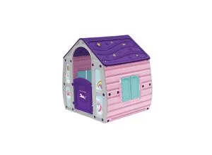 Chipolino Spielhaus Magical Einhorn - Spielhaus für Kinder ab 9 Monaten, mit Türe, Fensterläden und Aufkleber für kreatives Spielen und fantasievolles Rollenspiel.