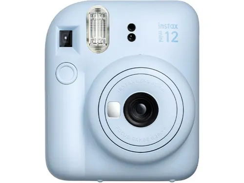 INSTAX Mini 12 Sofortbildkamera Pastel-Blue - Automatische Belichtung, Selfiespiegel und einfacher Nahaufnahme-Modus für perfekte Sofortbilder