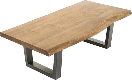 BYLIVING Couchtisch "Judy" - Massivholz mit Baumkante - Edler Couchtisch aus FSC-zertifiziertem Massivholz, 120 cm breit, mit natürlicher Baumkante für ein einzigartiges Design. Ideal für stilvolle Wohnzimmer.