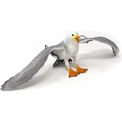 Spieltier Möwe mit Hängeband - Detailreiches Spieltier aus PVC mit Gummiband zum Aufhängen. Ideal für das Kinderzimmer, um das Spielvergnügen zu fördern. Flügelspannweite 35 cm, Höhe 8 cm – für kreative Spielmomente!