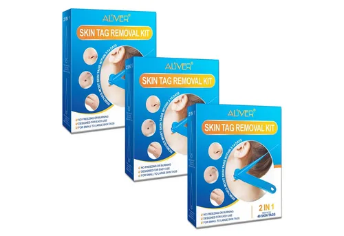 ALIVER Warzen-Behandlungsstift Entferner Anti Stielwarze Warzenentferner Skin Tag Removal Set 2in1, 3-tlg., Hautanhängsels Entferner, 2-IN-1 SKIN TAG REMOVAL KIT, Aliver