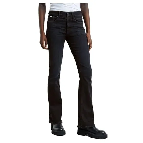 G-STAR Damen 3301 Flare Jeans - Damen-Jeanshosen mit Hosenschlitz und Reißverschluss, 5 Taschen und G-STAR Label aus hochwertigem Papiermaterial für einen originellen Look und optimalen Tragekomfort.