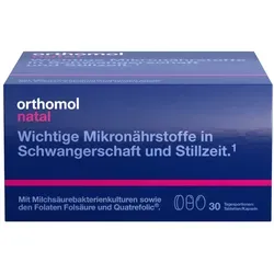 Orthomol Natal Tabletten/Kapseln 30er-Packung - Nahrungsergänzungsmittel für Frauen mit Kinderwunsch, in der Schwangerschaft und Stillzeit. Unterstützt die Nährstoffversorgung mit Omega-3, Folsäure und Eisen für die gesunde Entwicklung Ihres Kindes.