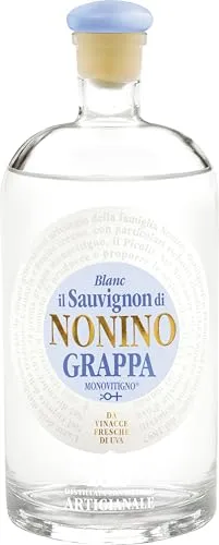 Nonino Grappa Blanc Il Sauvignon Blanc - Edler Tresterbrand - Exquisite Grappa Il Sauvignon Blanc in Geschenkpackung, aromatisch mit Aromen von Vanille und Früchten, perfekt für Fisch und Sushi, ideal als Geschenk.