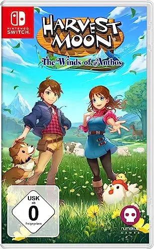 Harvest Moon The Winds of Anthos - Switch [EU Version] - Nintendo Switch-Spiel, entdecke Anthos nach einem Vulkanausbruch und bringe die Dörfer zusammen. Halte exotische Tiere und nutze Docs Expando-Farm für ein einzigartiges Abenteuer!