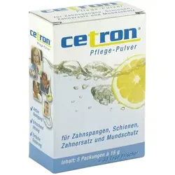 Cetron Reinigungspulver 75 G - Arzneimittel zur effektiven Reinigung von Zahnspangen und Zahnersatz. Frischt mit zitronigem Duft auf und entfernt mühelos Ablagerungen und Verfärbungen.